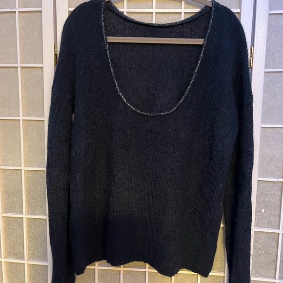 XS Sezane blue Tamara Pull/sweater NWOT. Kid mohair, Alpaca - Picture 4 of 10